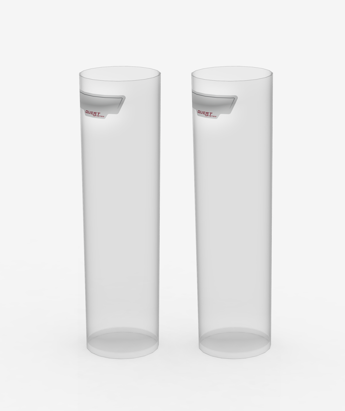 QuestSystem Q2Long Ersatzbehälter - 2 Stück, transparente Behälter für Q2 Long Organizer