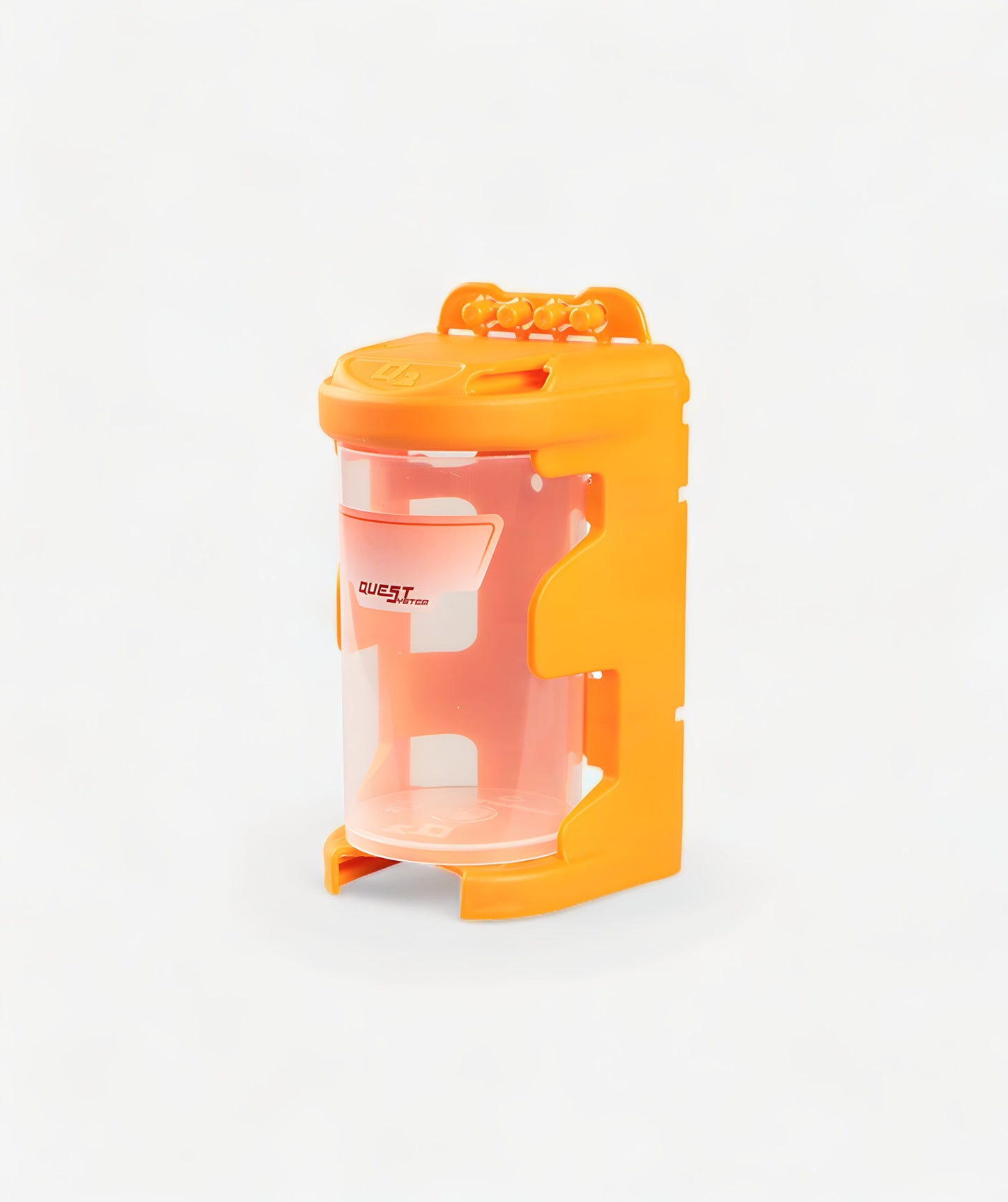 QuestSystem Q2 Sortierbox in Orange - transparenter Organizer für Schrauben und Elektrokleinteile