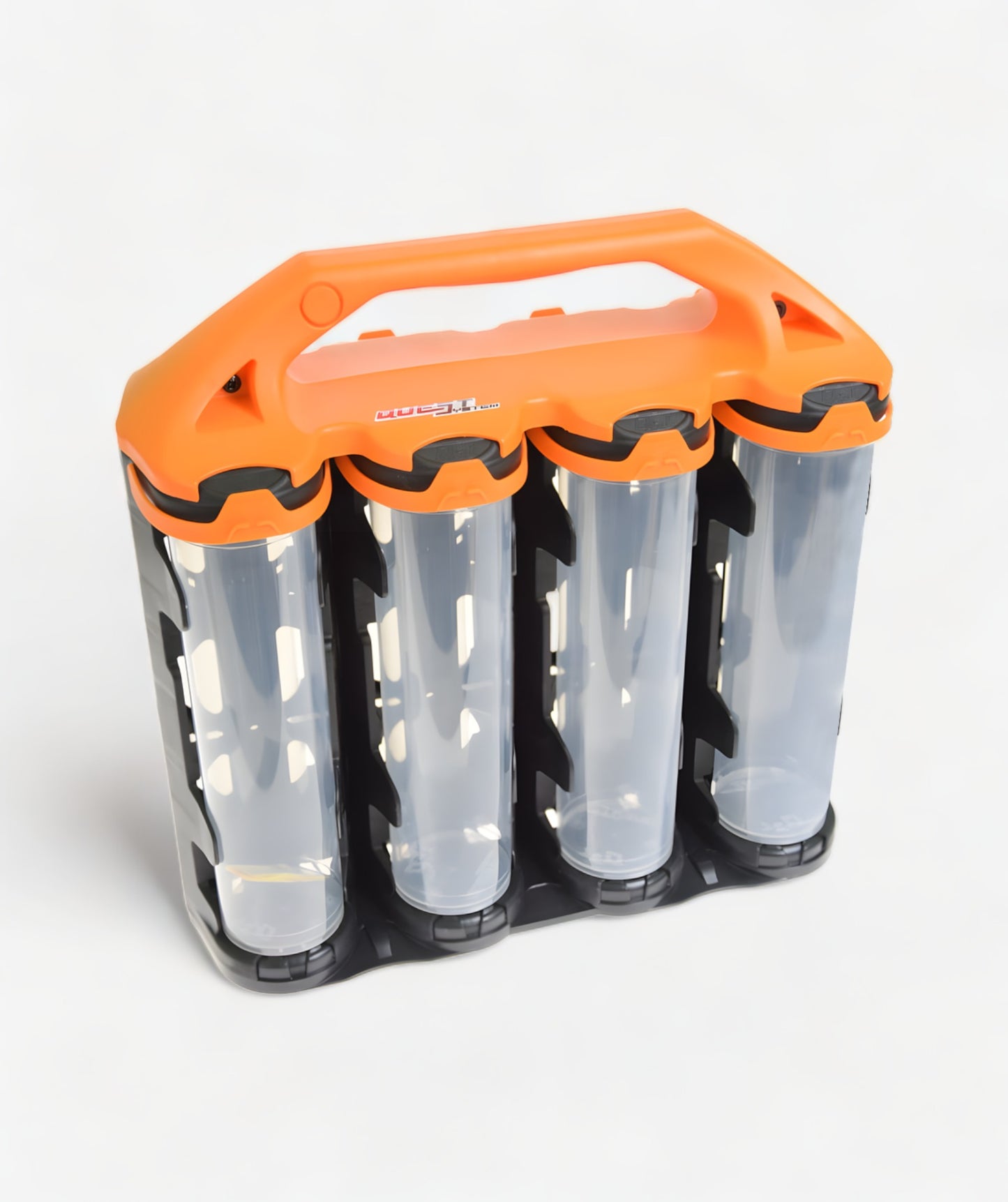 Q2L8 Sortimentskoffer mit 8 langen transparenten Behältern