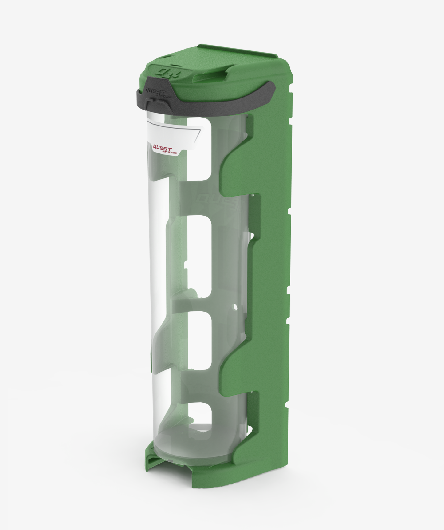 Q2Long MOBILE Sortierbox in Grün - transparente Aufbewahrung für mobile Werkstatt