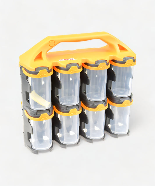 Q2X16 Sortimentskoffer mit 16 transparenten Behältern für Kleinteile