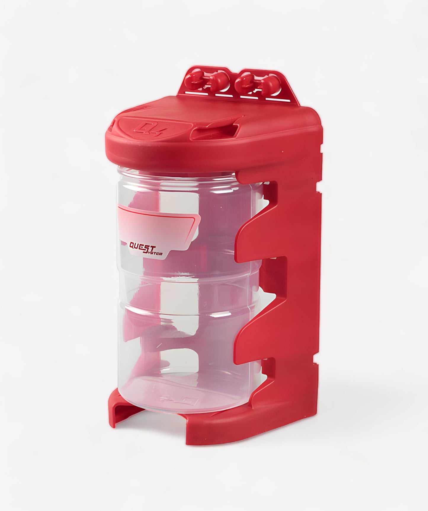 QuestSystem Q4 Sortierbox in Rot - großer transparenter Behälter für umfangreiches Zubehör